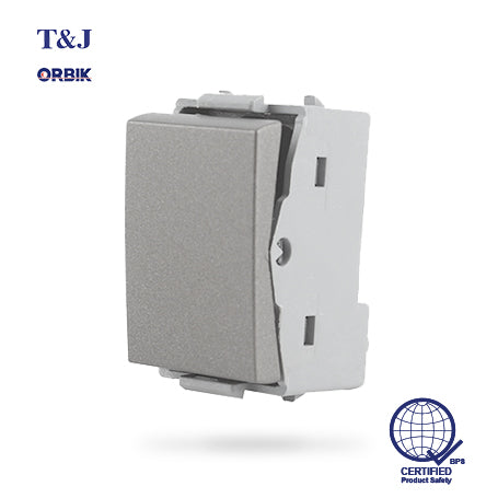 T&J Orbik  3 Way 16AX 250V  Switch Matt Grey | W2711A-2 MSB