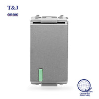 T&J Orbik 1 Way 16AX 250V  Switch Matt Grey | W2711 MSB
