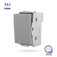 T&J Orbik 1 Way 16AX 250V  Switch Matt Grey | W2711 MSB