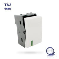 T&J Orbik 1 Way 16AX 250V Switch White | W2711