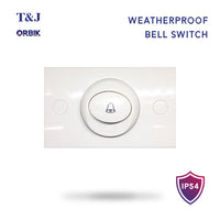 T&J Orbik 1 Gang 1 Way 10A  Weatherproof (For Electronic ballast) White | W2910 (IP54)