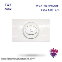 T&J Orbik 1 Gang 1 Way 10A  Weatherproof (For Electronic ballast) White | W2910 (IP54)