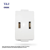 T&J Orbik 16A 250V 2-Pin  American Socket White | W8315U