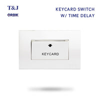 T&J Orbik 20A 230V Keycard  Switch w/ Timed-off Delay White | W6-2KT