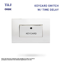 T&J Orbik 20A 230V Keycard  Switch w/ Timed-off Delay White | W6-2KT