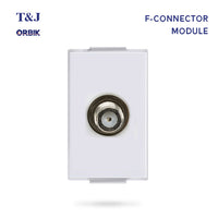T&J Orbik F-Connector  Module White | W8201ETV