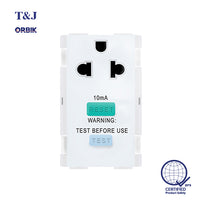 T&J Orbik 10/16A Socket with RCD Protection White | W8416VRCD